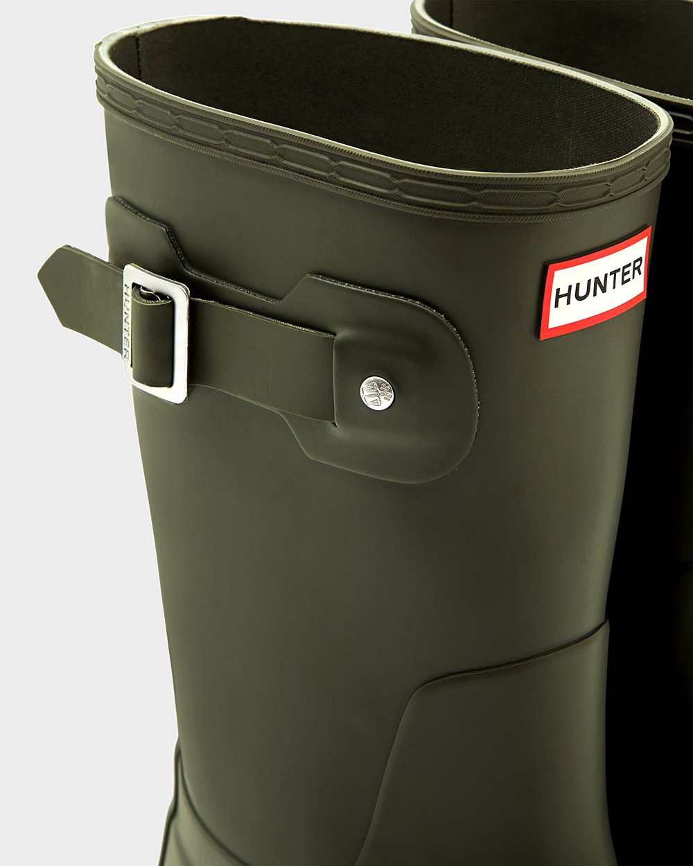 Mens Hunter Original - Short Rain Boots Dark Olive - 0413-HIGKE